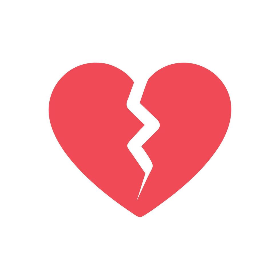broken heart icon, illustration vector
