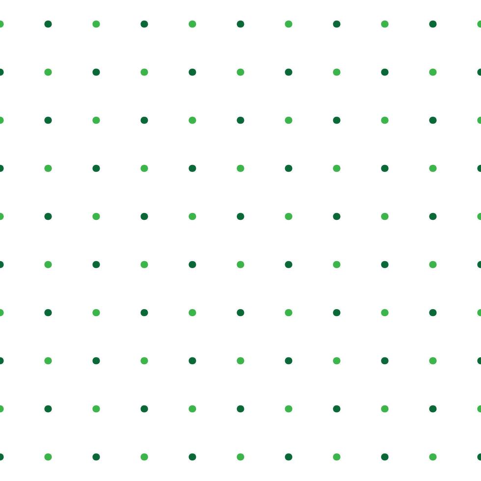 Small green seamless polka dot pattern , White background. Christmas theme vector