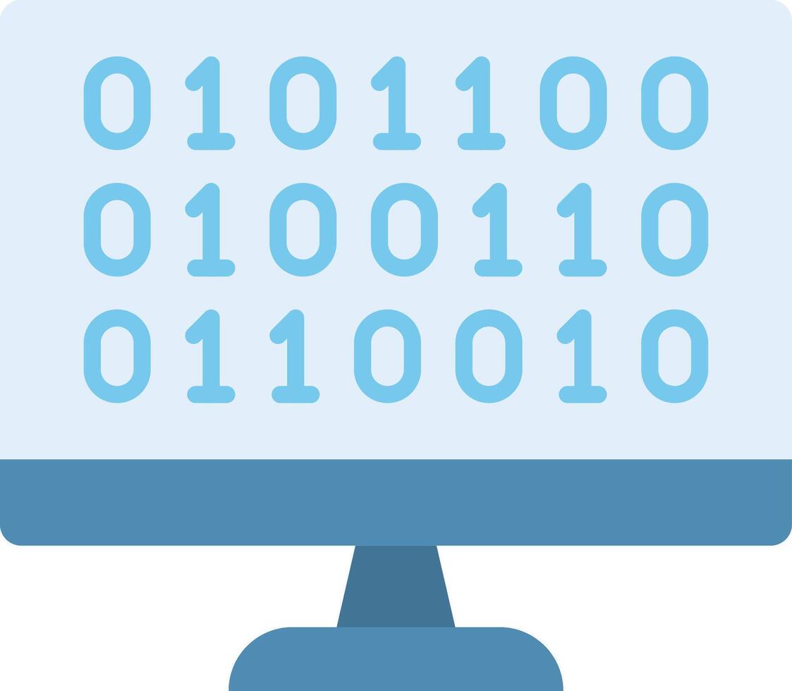Binary Code icon image. Suitable for mobile apps, web apps and print media. vector
