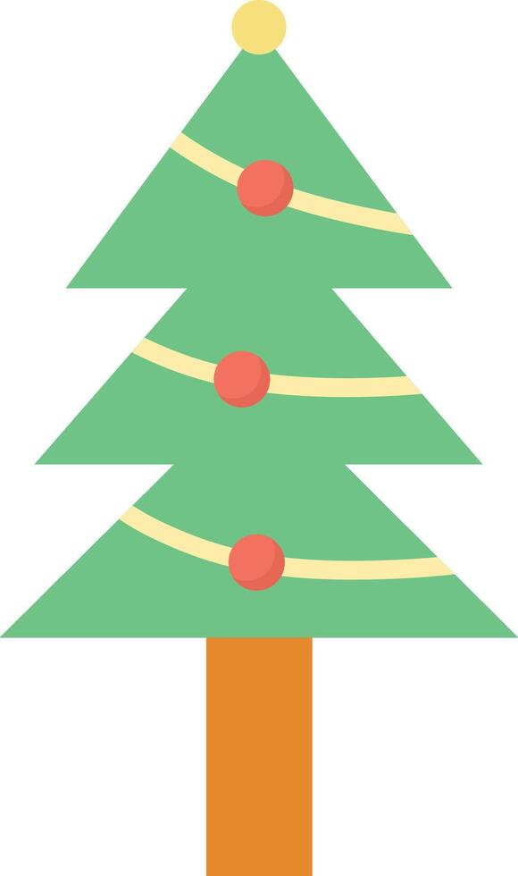 Christmas Tree icon image. Suitable for mobile apps, web apps and print media. vector