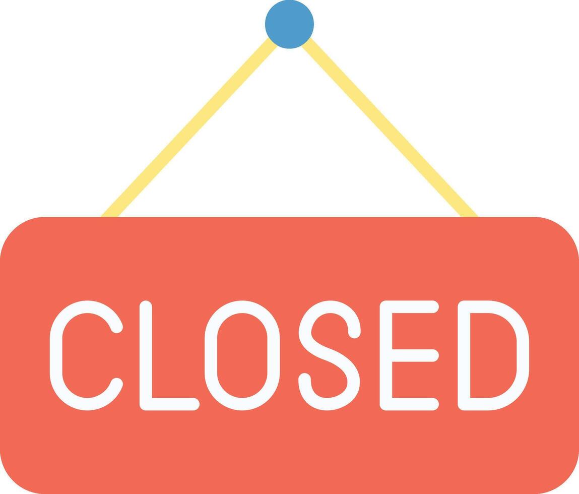 Closed Sign icon image. Suitable for mobile apps, web apps and print media. vector