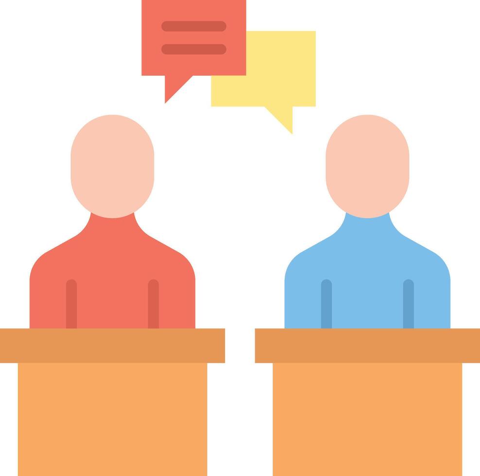 Debate icon image. Suitable for mobile apps, web apps and print media. vector