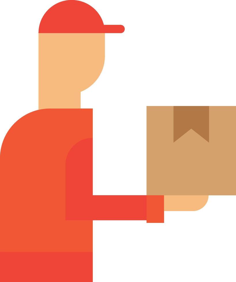 Delivery Man icon image. Suitable for mobile apps, web apps and print media. vector