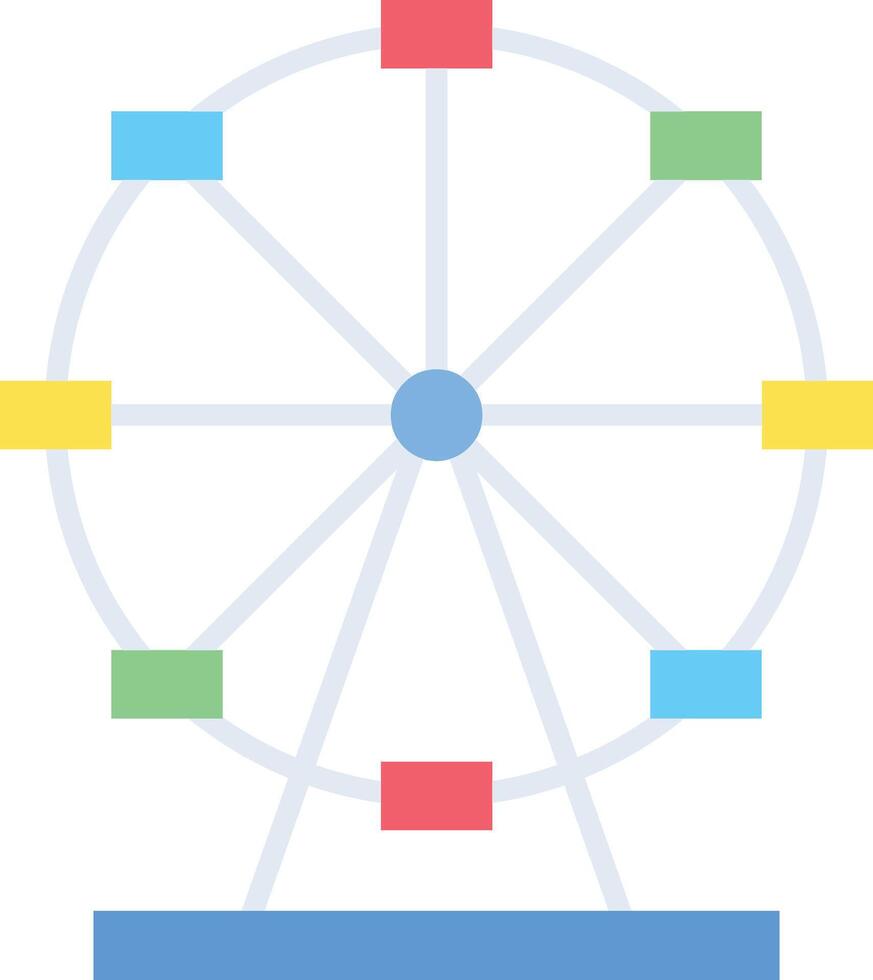 Ferris Wheel icon image. Suitable for mobile apps, web apps and print media. vector