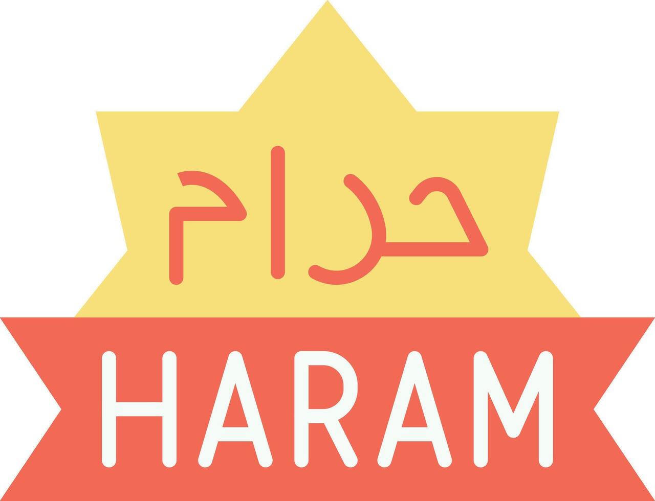 Haram icon image. Suitable for mobile apps, web apps and print media. vector