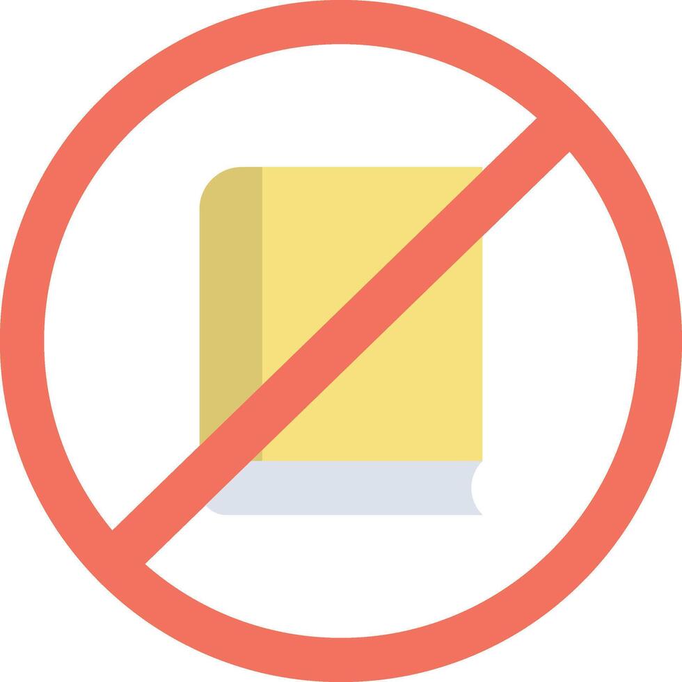 Illegal Book icon image. Suitable for mobile apps, web apps and print media. vector