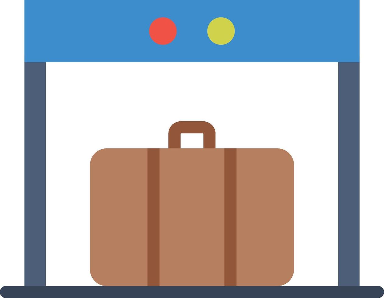 Luggage Scan icon image. Suitable for mobile apps, web apps and print media. vector