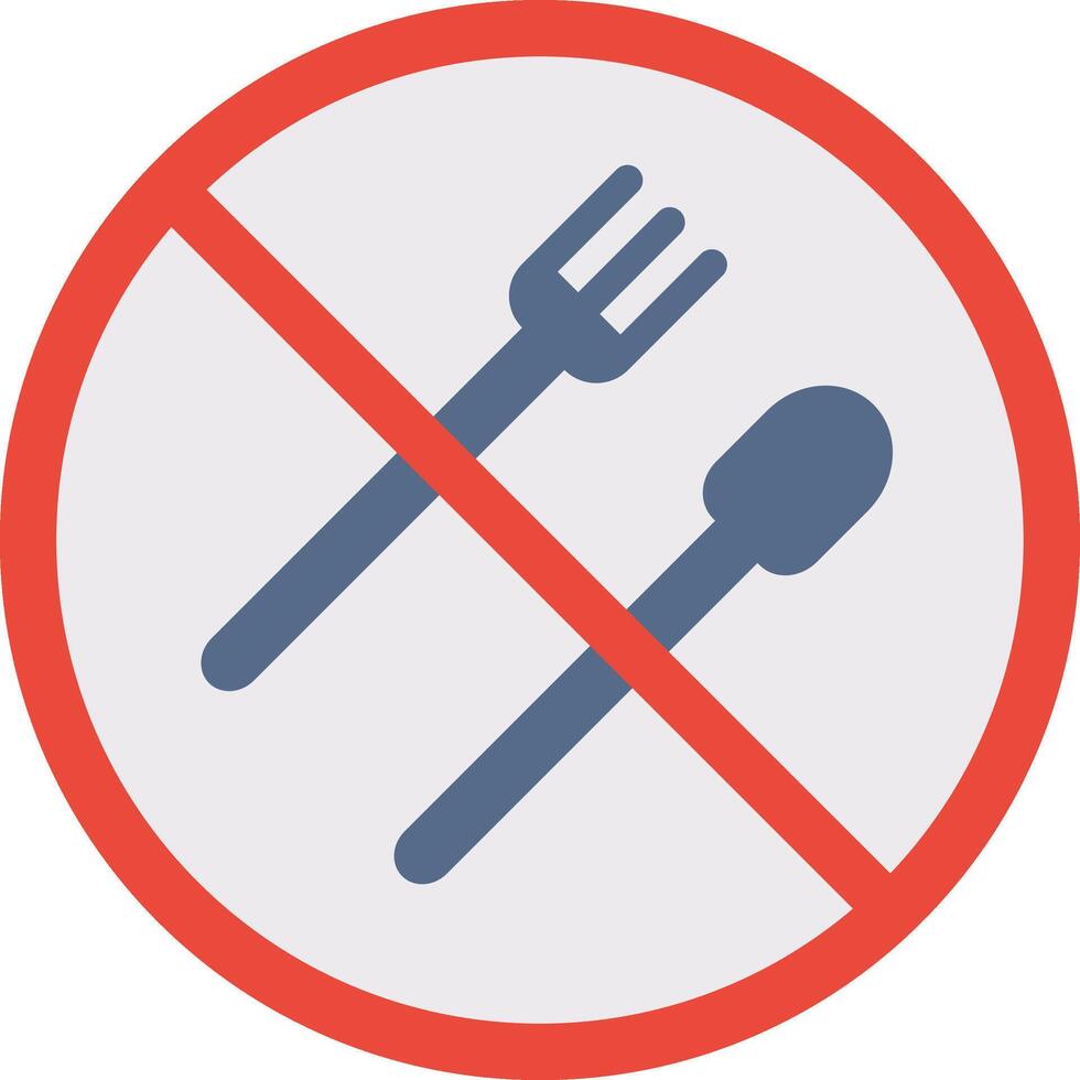 No Eating icon image. Suitable for mobile apps, web apps and print media. vector