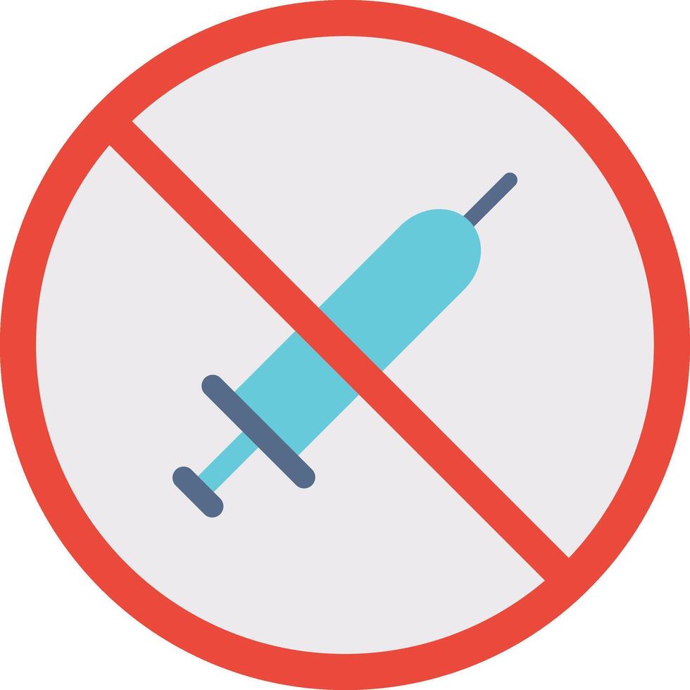 No Drugs icon image. Suitable for mobile apps, web apps and print media. vector