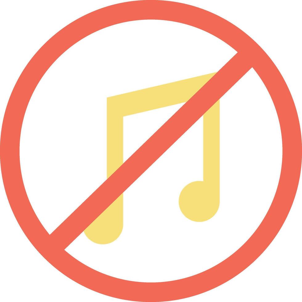 No Music icon image. Suitable for mobile apps, web apps and print media. vector