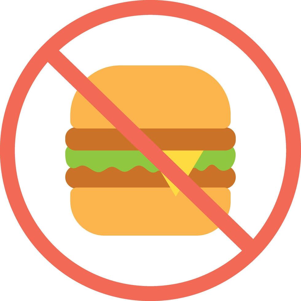 No Food icon image. Suitable for mobile apps, web apps and print media. vector