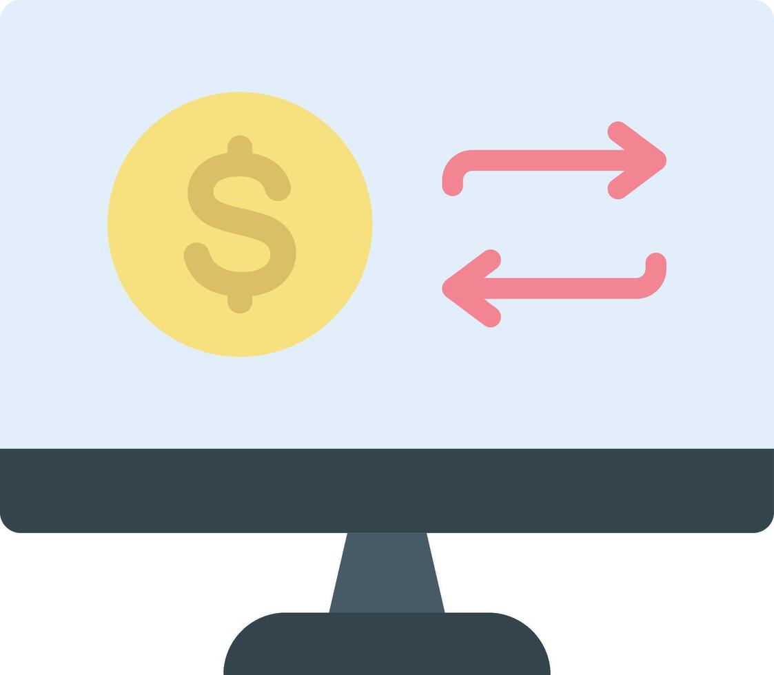 Online Transactions icon image. Suitable for mobile apps, web apps and print media. vector