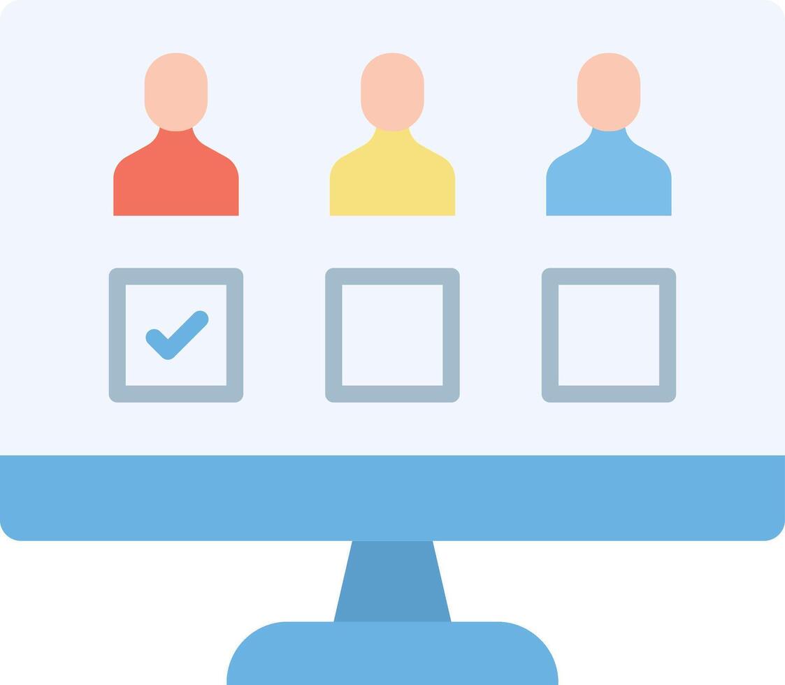 Online Voting icon image. Suitable for mobile apps, web apps and print media. vector