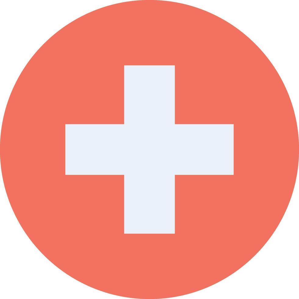 Red Cross icon image. Suitable for mobile apps, web apps and print media. vector