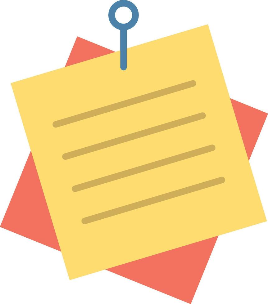 Sticky Note icon image. Suitable for mobile apps, web apps and print media. vector