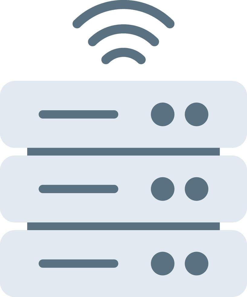 Wireless Database icon image. Suitable for mobile apps, web apps and print media. vector