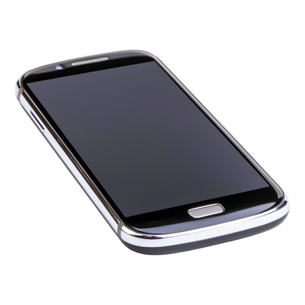 Modern Smartphone with Sleek Design and Glossy Finish png