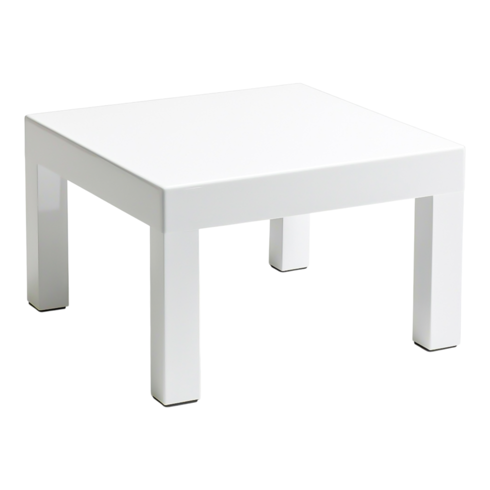 Modern Minimalist White Square Table for Contemporary Interior Design png