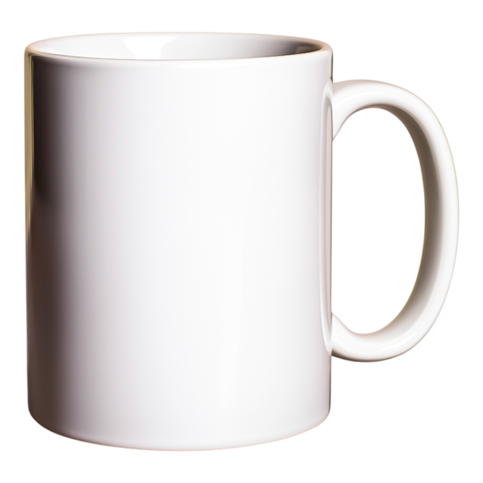 Plain White Coffee Mug Ready for Your Custom Design or Branding png