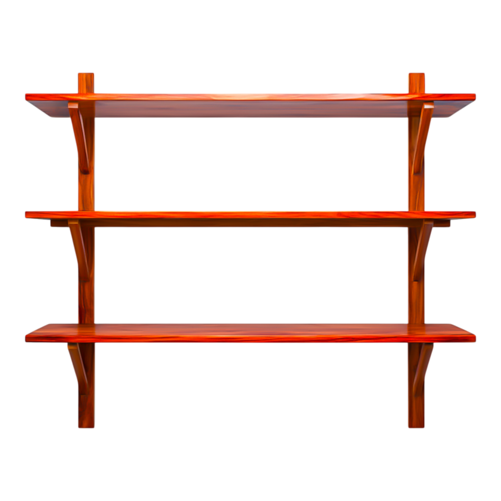 Wooden Shelf with Three Layers for Home or Office Organization png