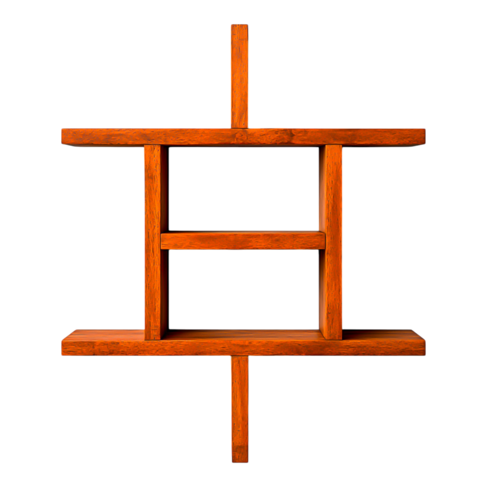 Abstract Wooden Structure with Geometric Shapes for Design Use png