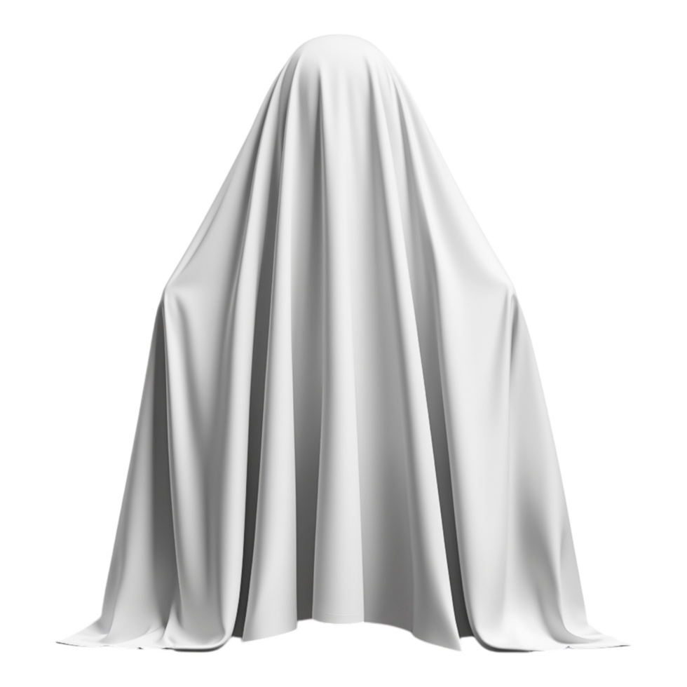 Mysterious White Figure Covered with a Sheet Isolated png