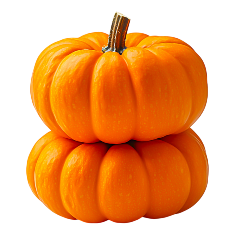 Fresh Bright Orange Pumpkins Stacked Decoratively png