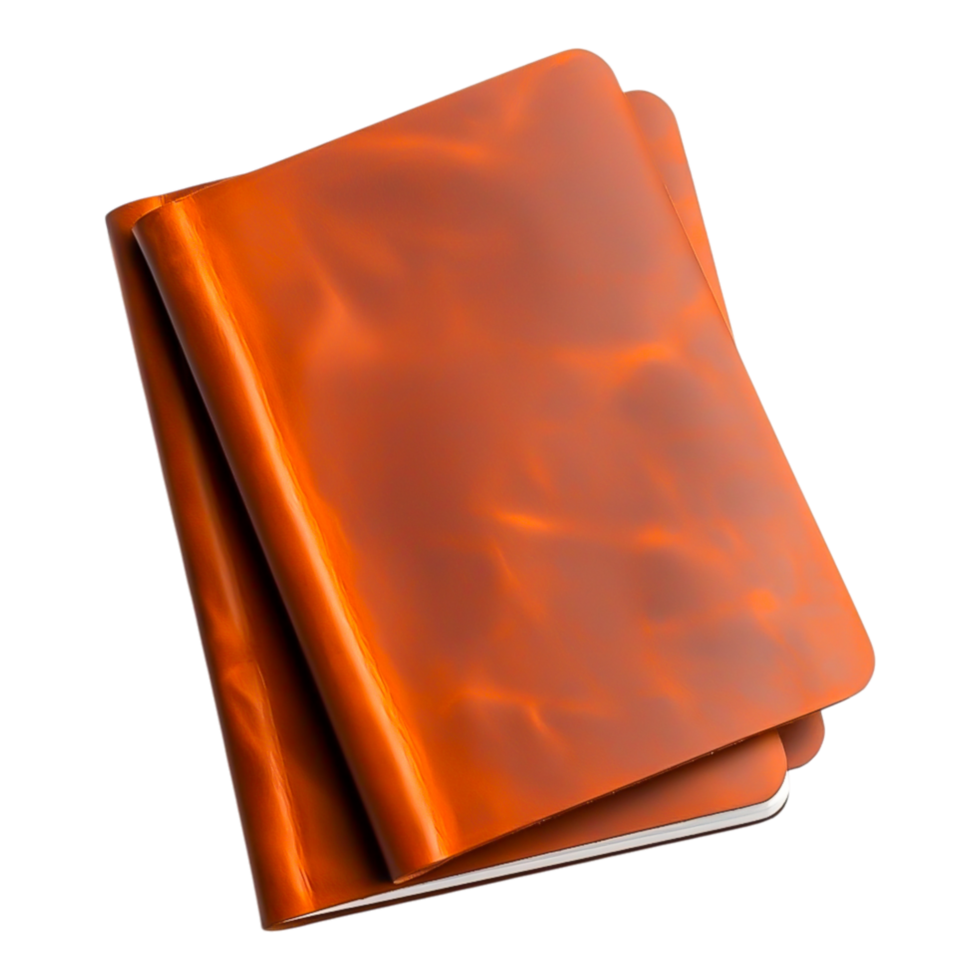 Glossy Orange Notebooks r Stationery Design png
