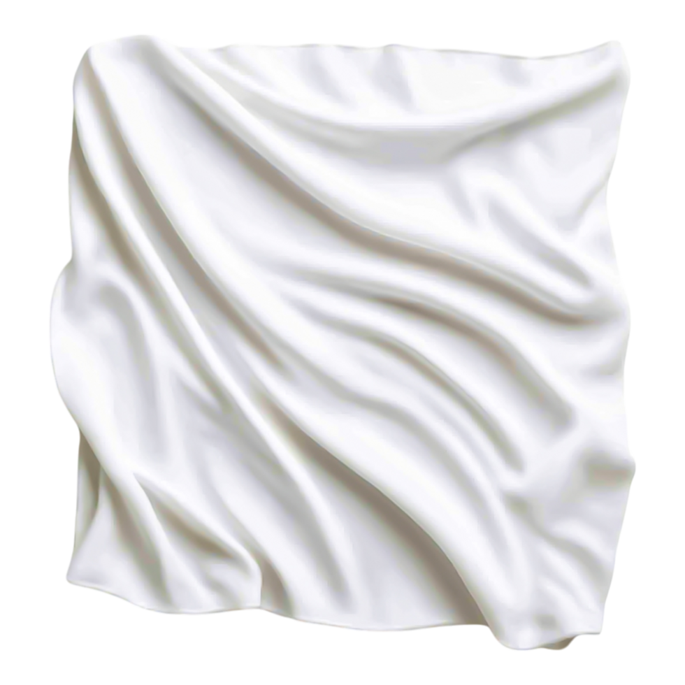 elegante branco tecido textura com suave drapejar e vincos png