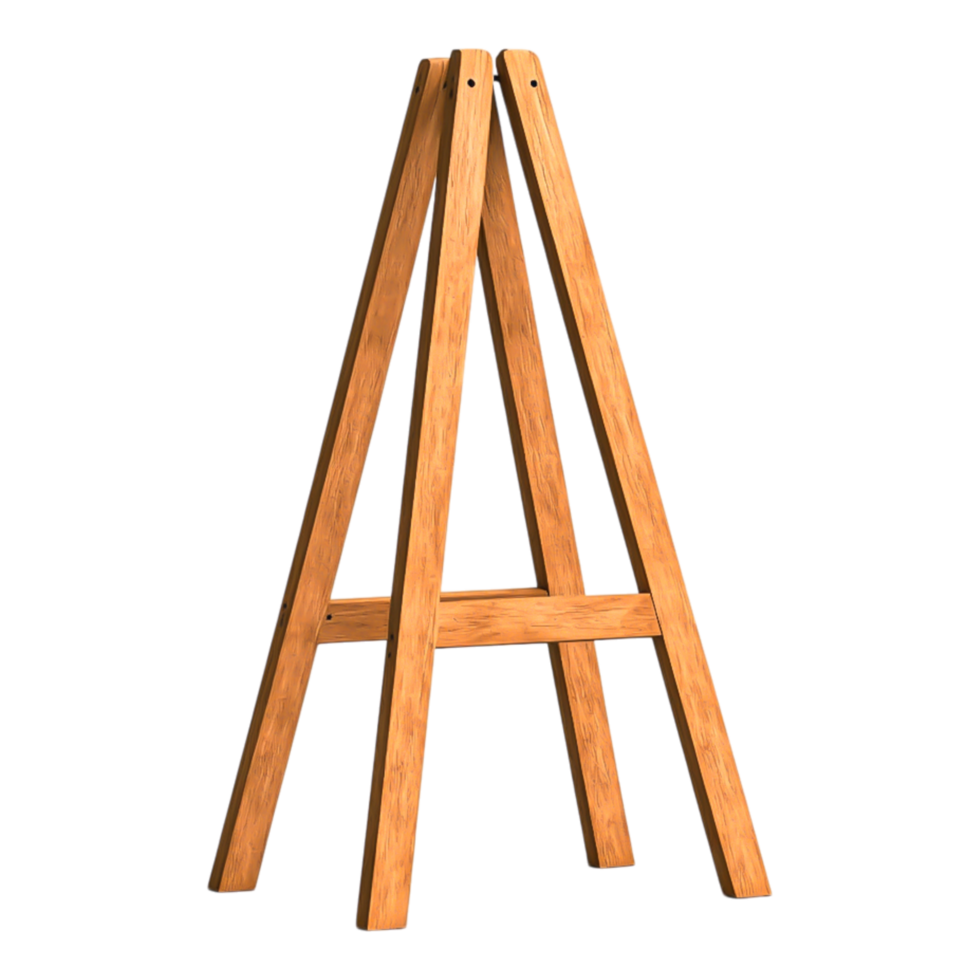 Wooden Easel for Art Display or Creative Presentation png