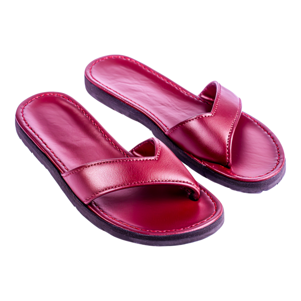 Stylish Red Flip Flops for Trendy Summer Footwear Collection png