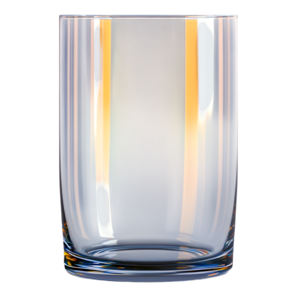 Clear Glass with Reflections and Subtle Color Highlights png