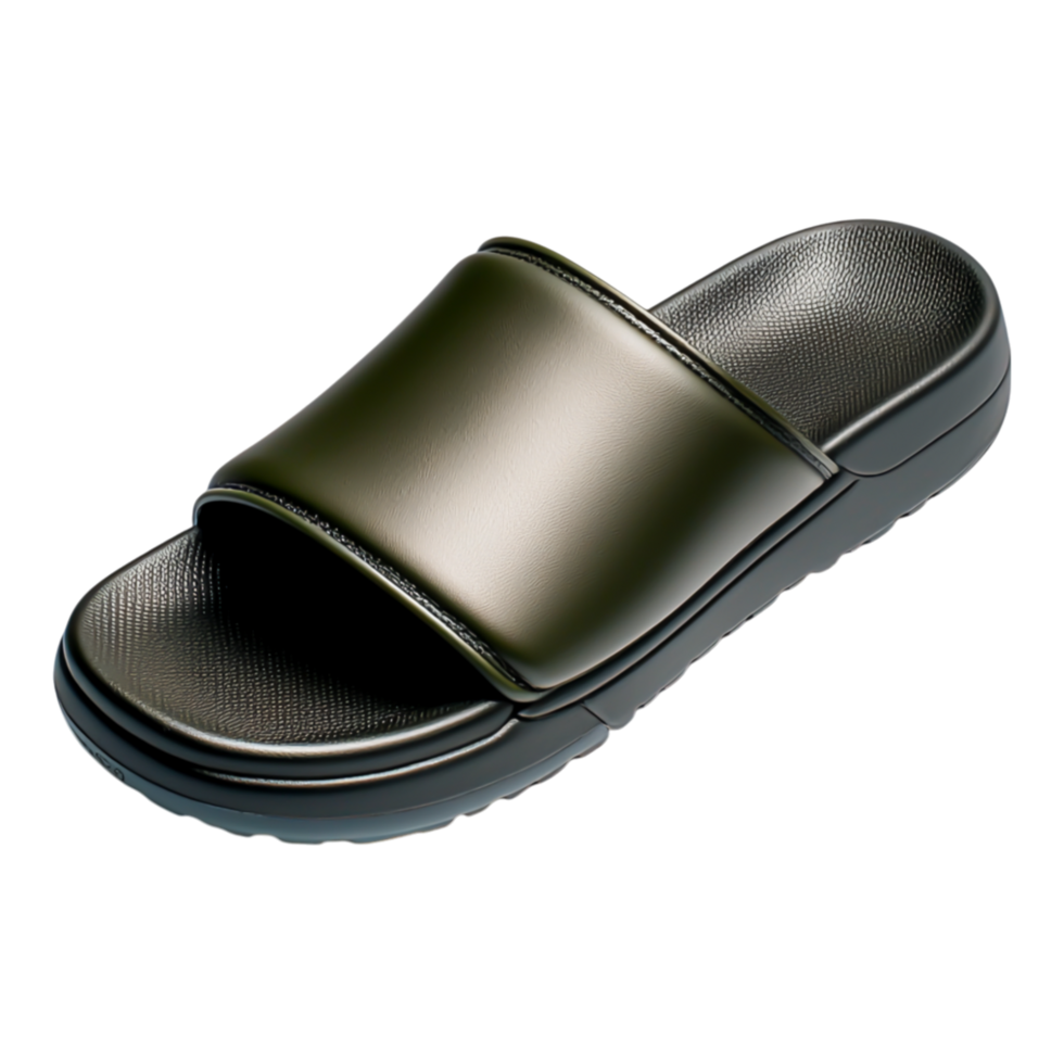 Stylish Green Slide Sandal for Comfortable Footwear in Summer png