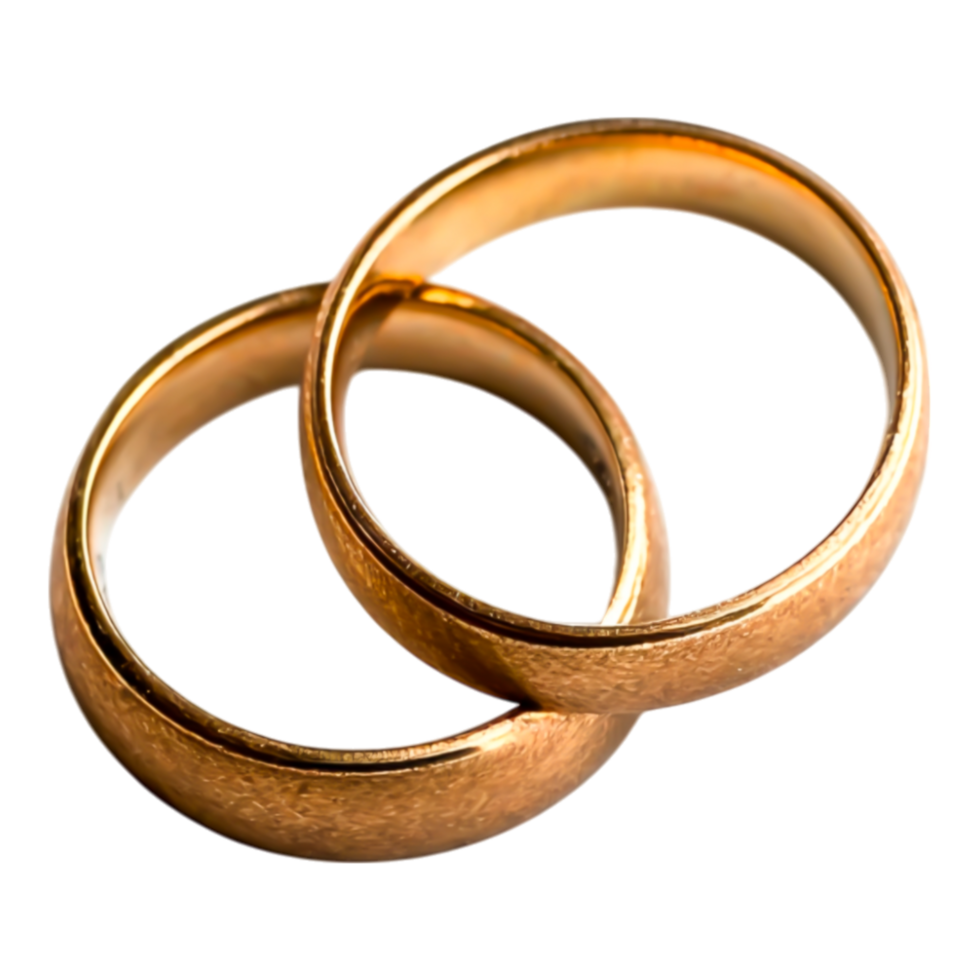 Elegant Golden Wedding Rings Symbolizing Love and Commitment png