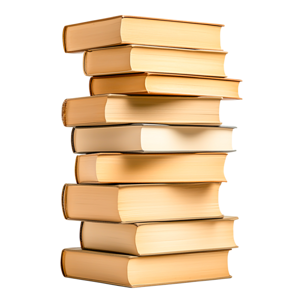 Stack of Colorful Books Displaying Knowledge png