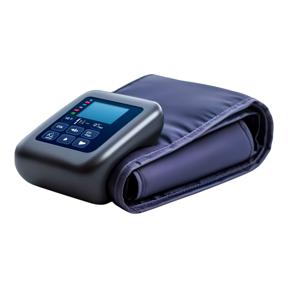 Digital Blood Pressure Monitor with Display and Cuff for Home Use png
