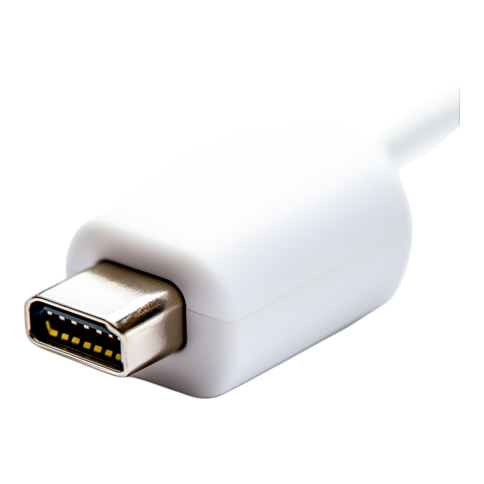 Close-Up Image of a White USB-C Charging Connector for Devices png