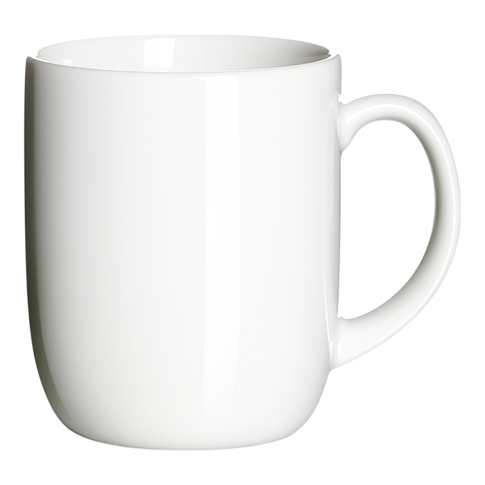 Empty White Coffee Mug with Smooth Finish png