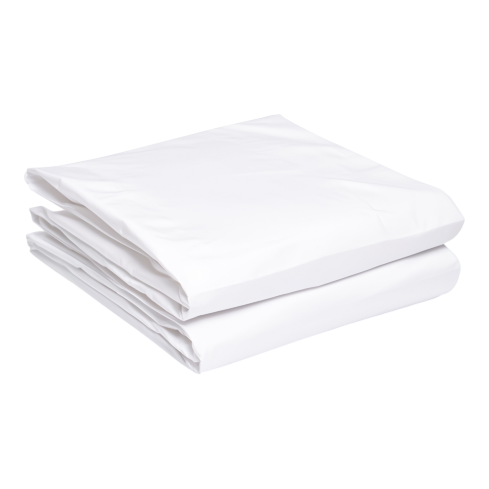 Soft and Comfortable White Bed Sheet for Home Bedding Setup png