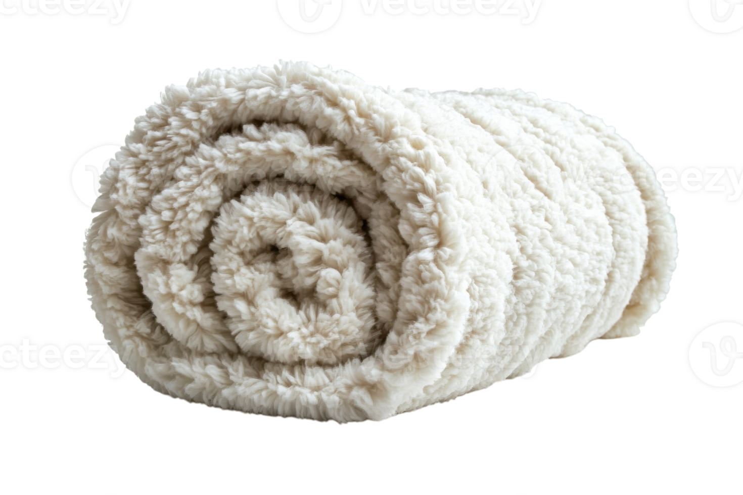 Cozy rolled blanket perfect for chilly evenings and warm snuggles at home png