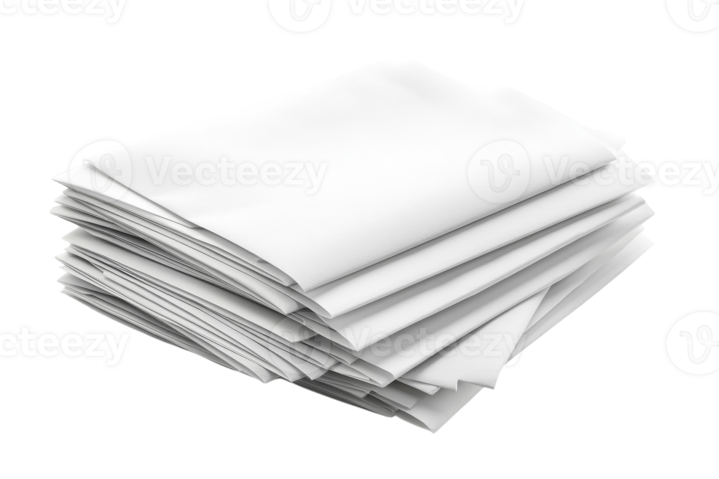 Stacked sheets of blank paper ready for writing or printing in a creative workspace setting png