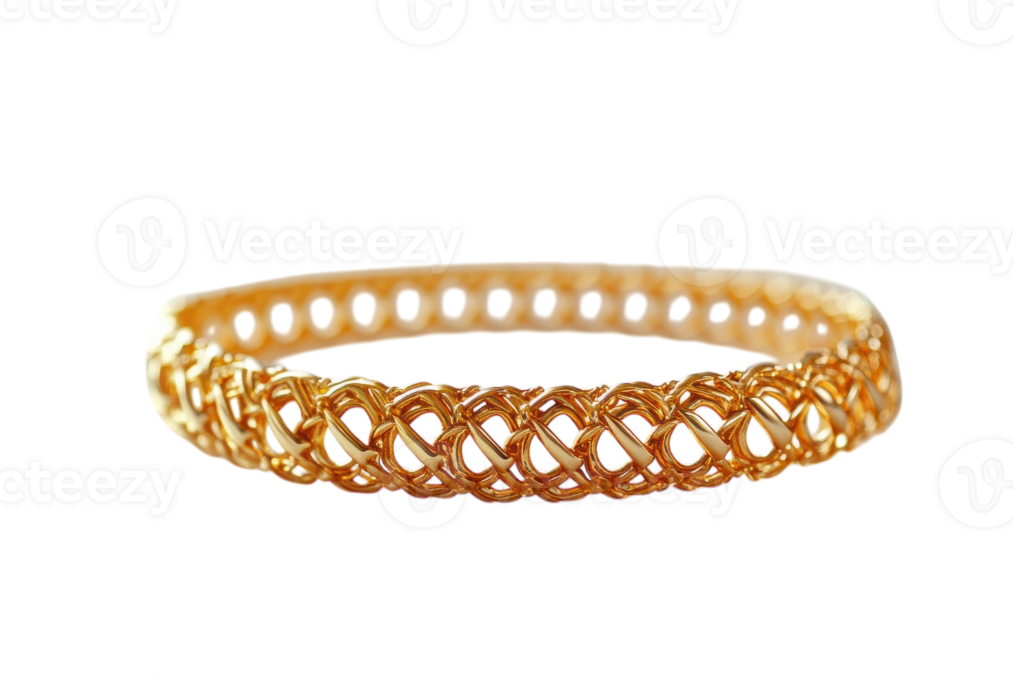Elegant gold bangle with intricate woven design suitable for formal and casual occasions png