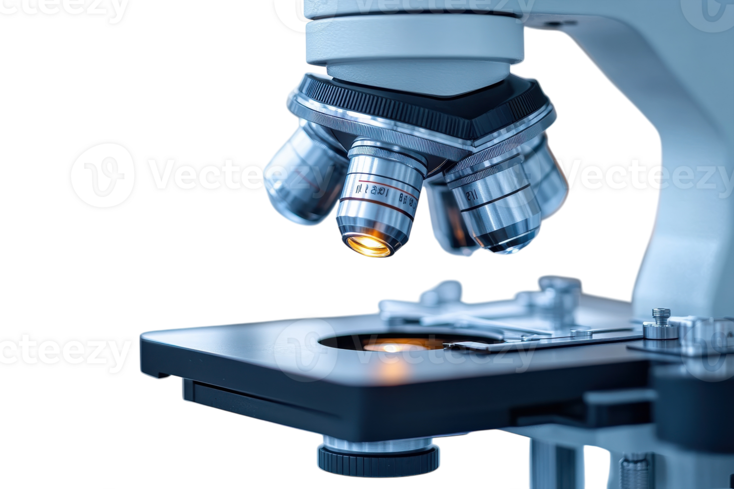 High-quality microscope with bright illumination for scientific research in a laboratory setting png
