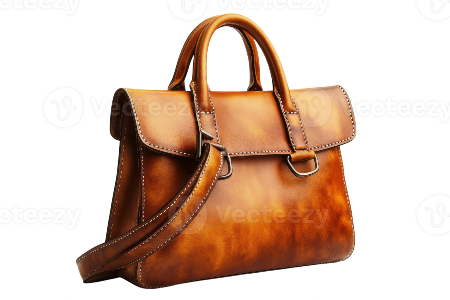 Elegant leather handbag displayed on a white background showcasing craftsmanship and style png