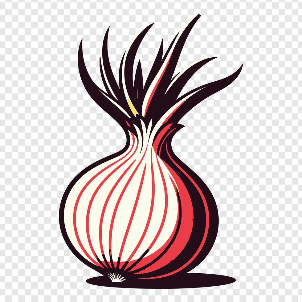 An onion on a transparent background vector