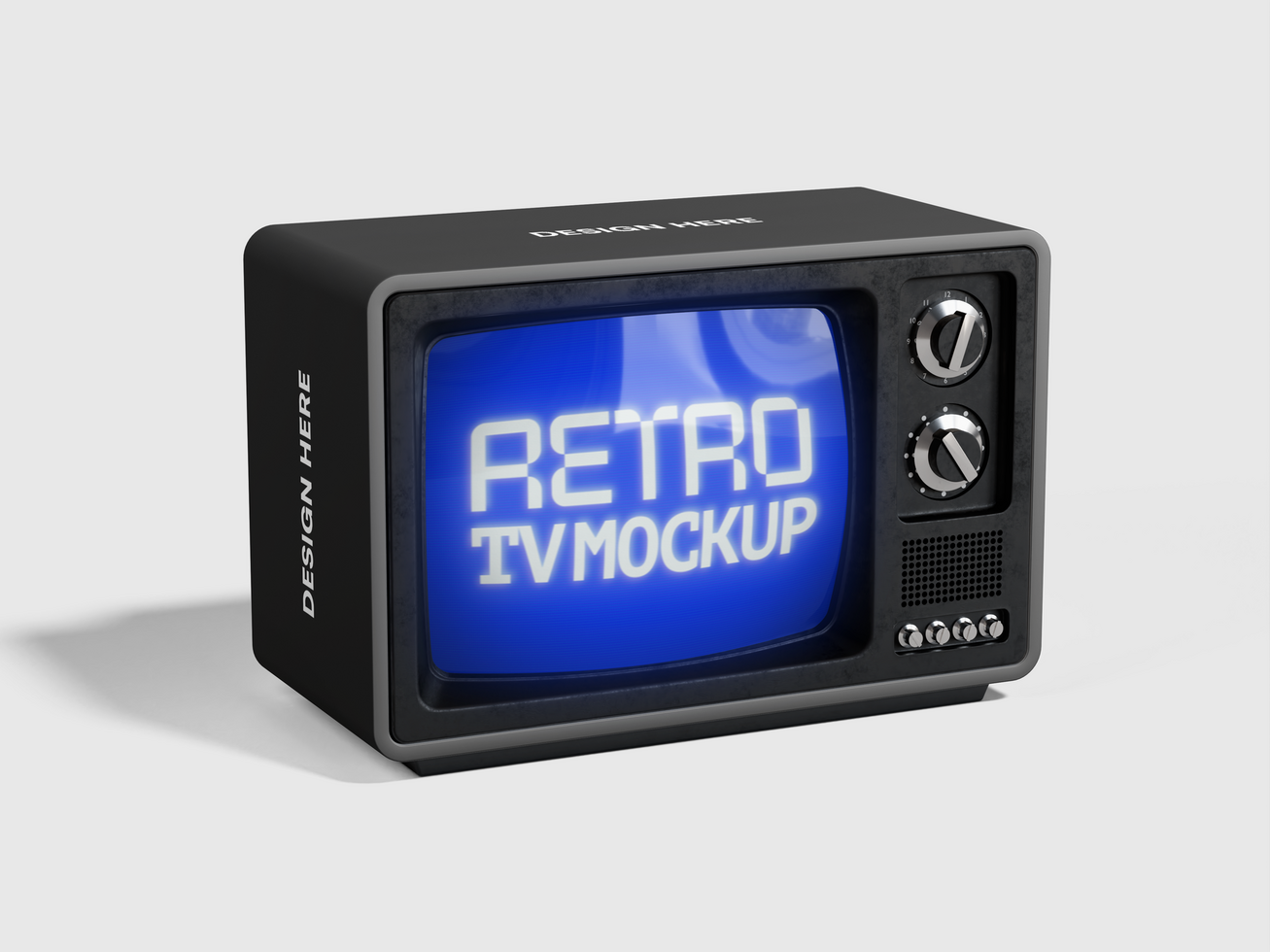 Retro Tv Screen Mockup 3D Render psd