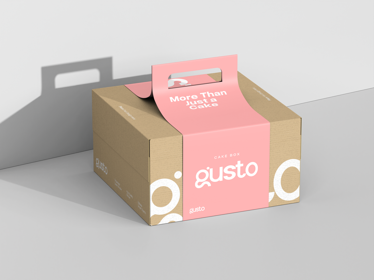 Cake Box with Handle Mockup psd