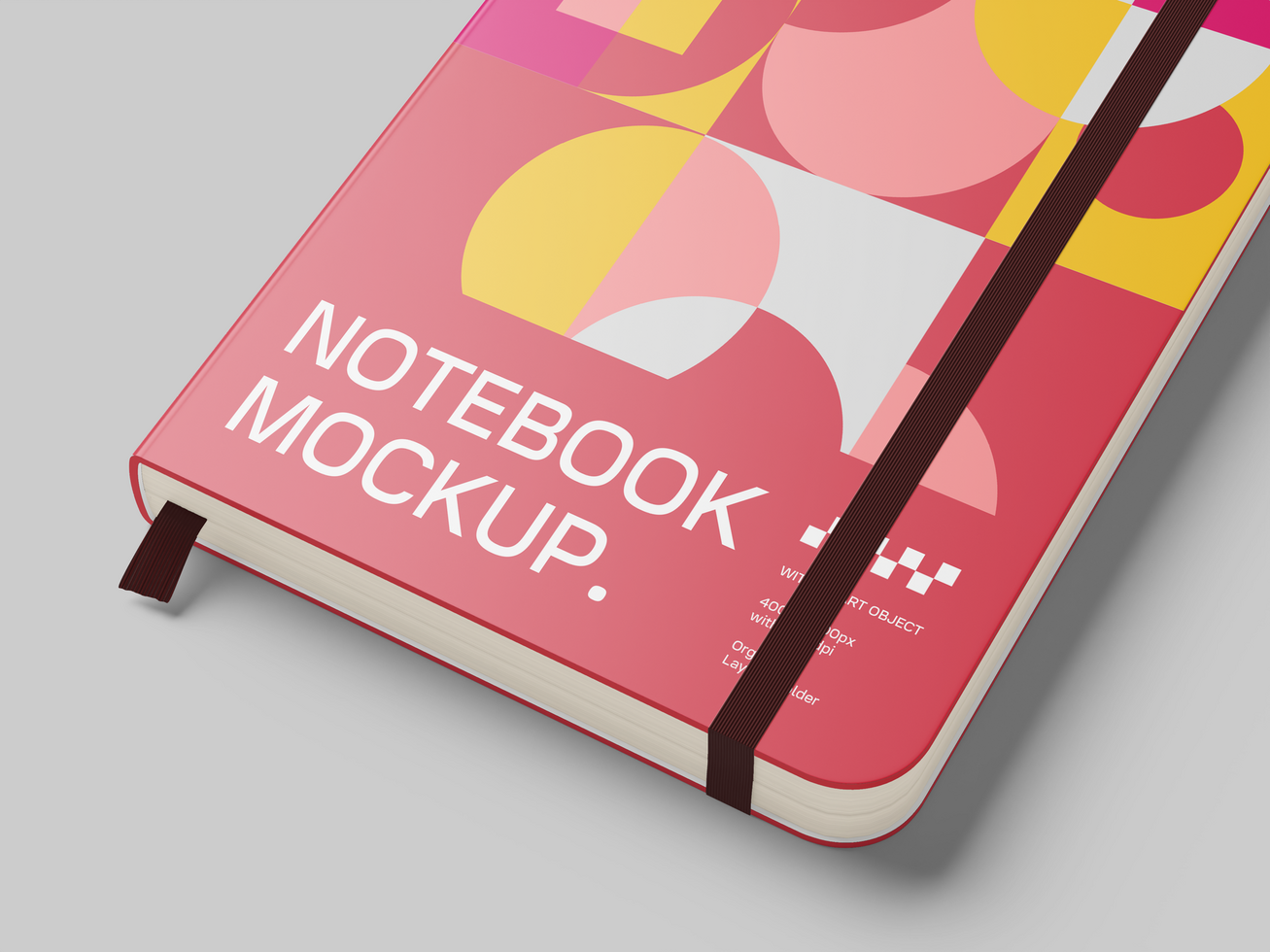 Notebook Hard Cover 3D Mockup psd