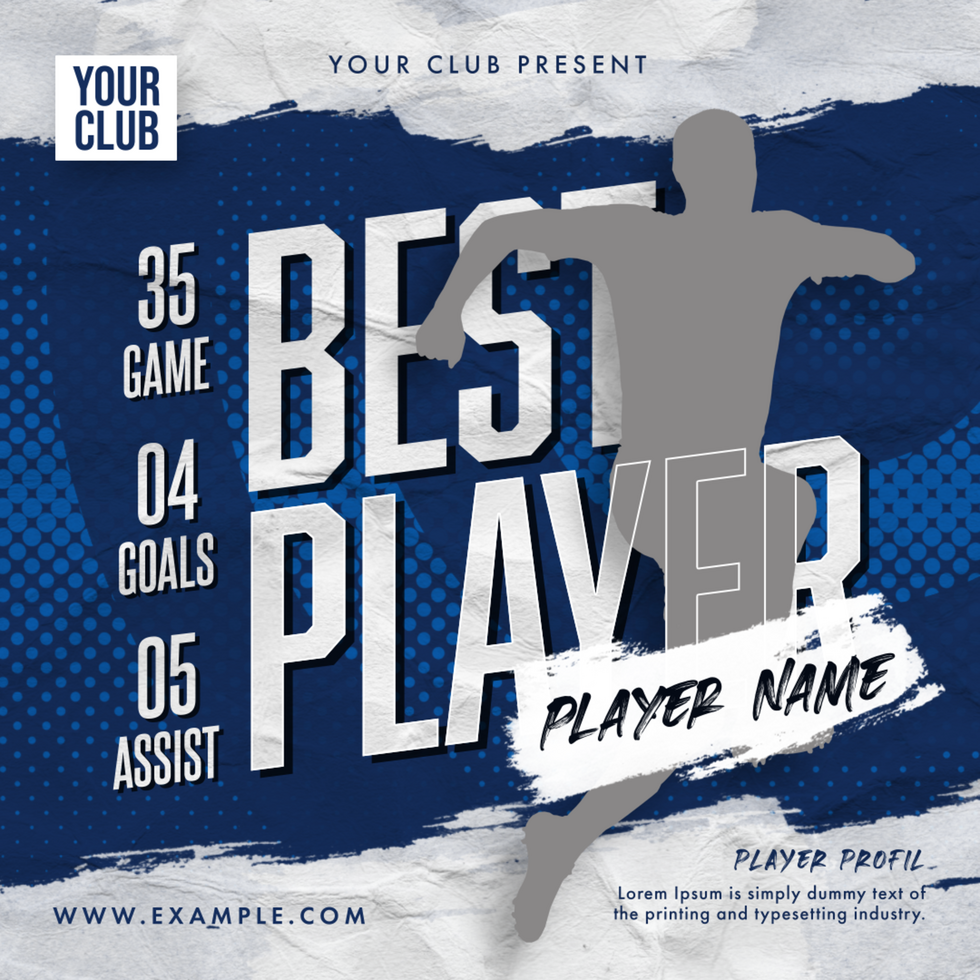 best player design for your social media psd