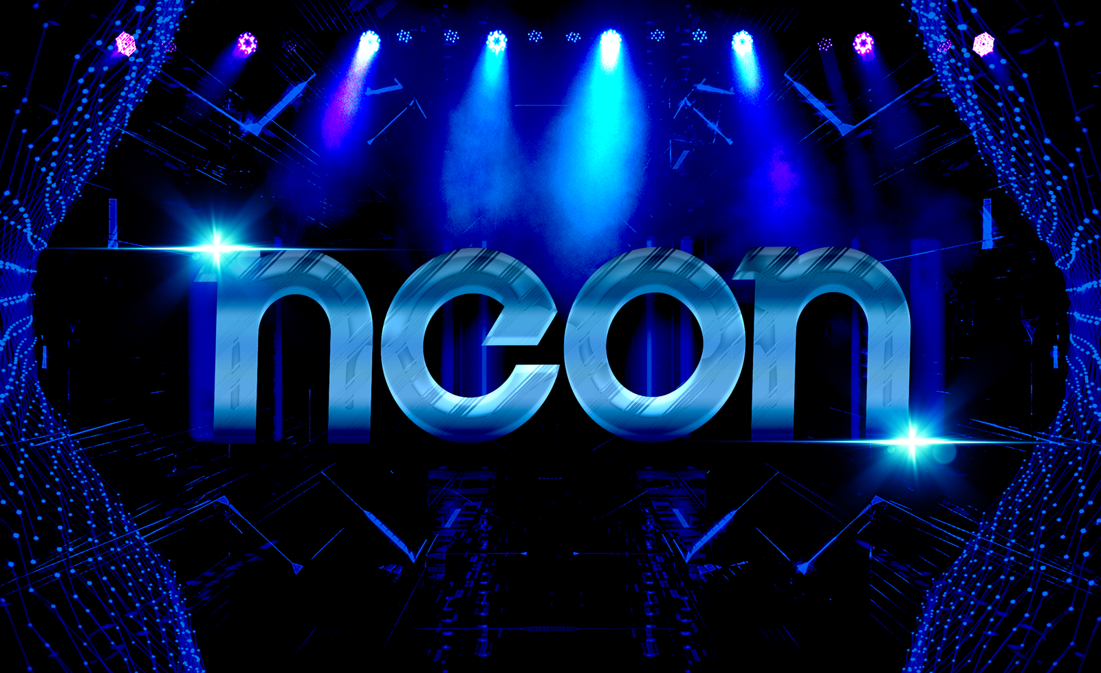 Neon Light Text Effect psd